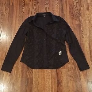 Karen Kane Lace Button Up